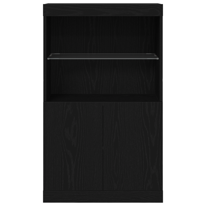Sideboard Sort 60 X 37 X 100 Cm Konstrueret Træ