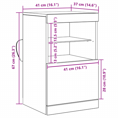 Sideboard Gammelt Træ 41 X 37 X 67 Cm Konstrueret Træ