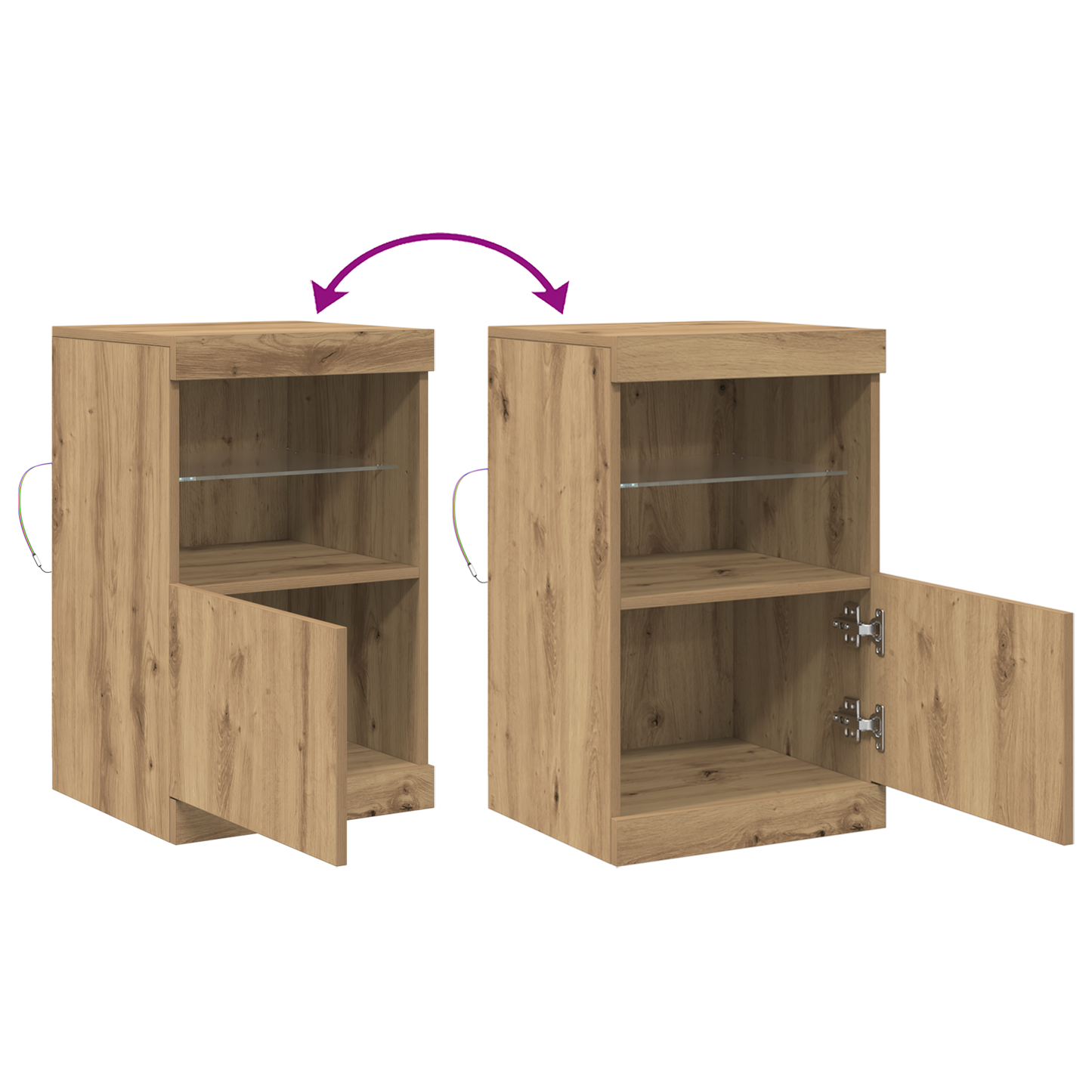 Sideboard Artisan Eg 41 X 37 X 67 Cm Konstrueret Træ