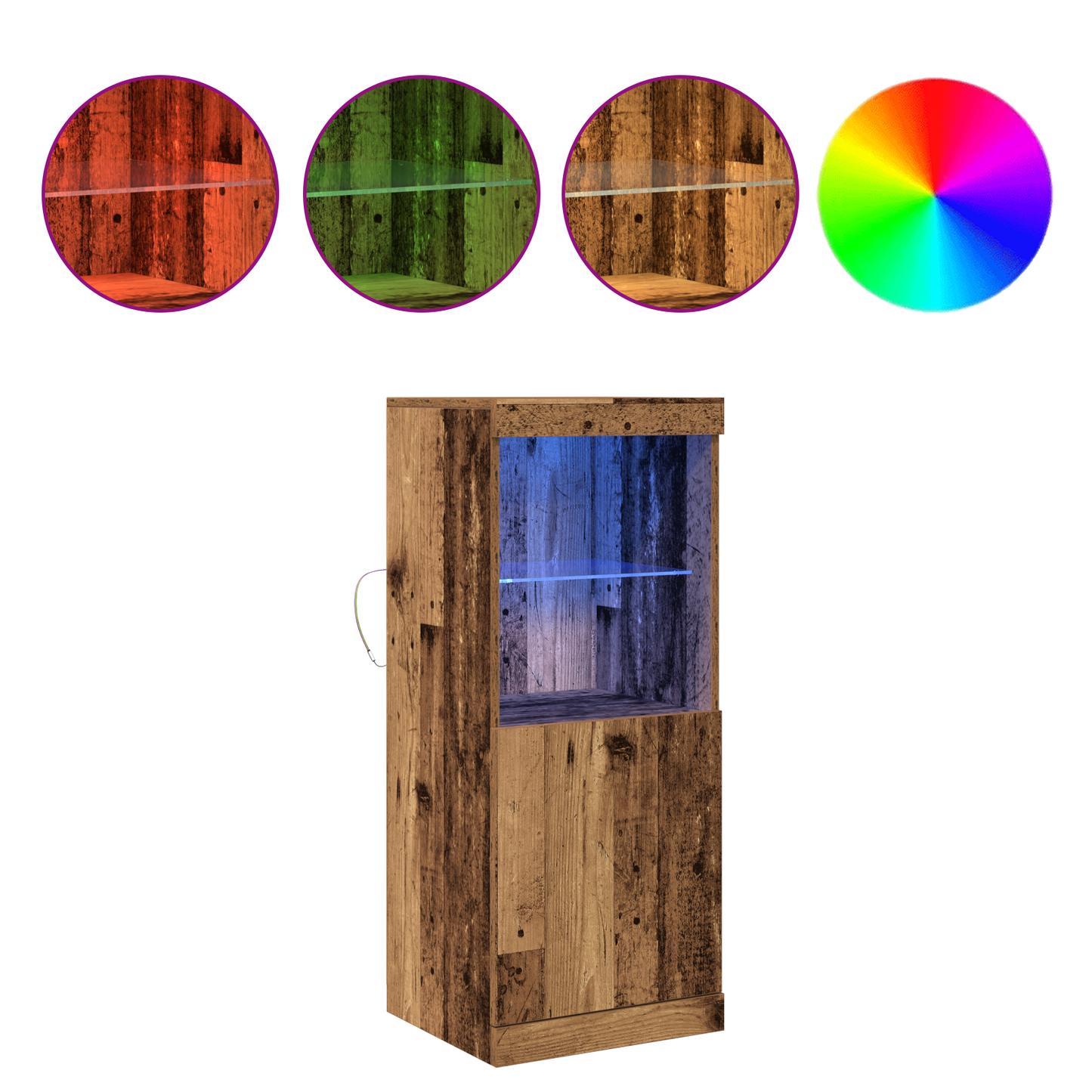 Sideboard Gammelt Træ 41 X 37 X 100 Cm Konstrueret Træ