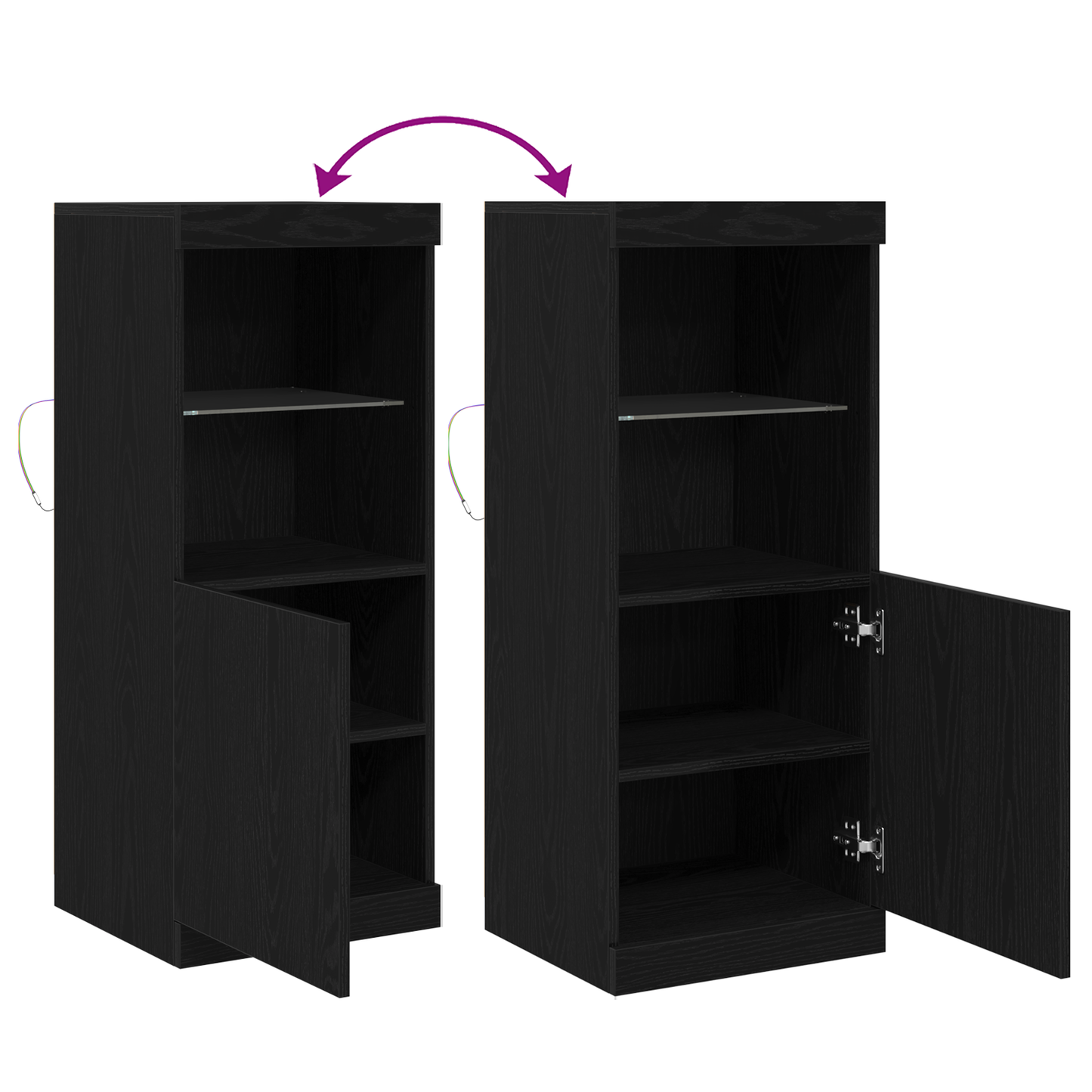 Sideboard Sort Eg 41 X 37 X 100 Cm Konstrueret Træ