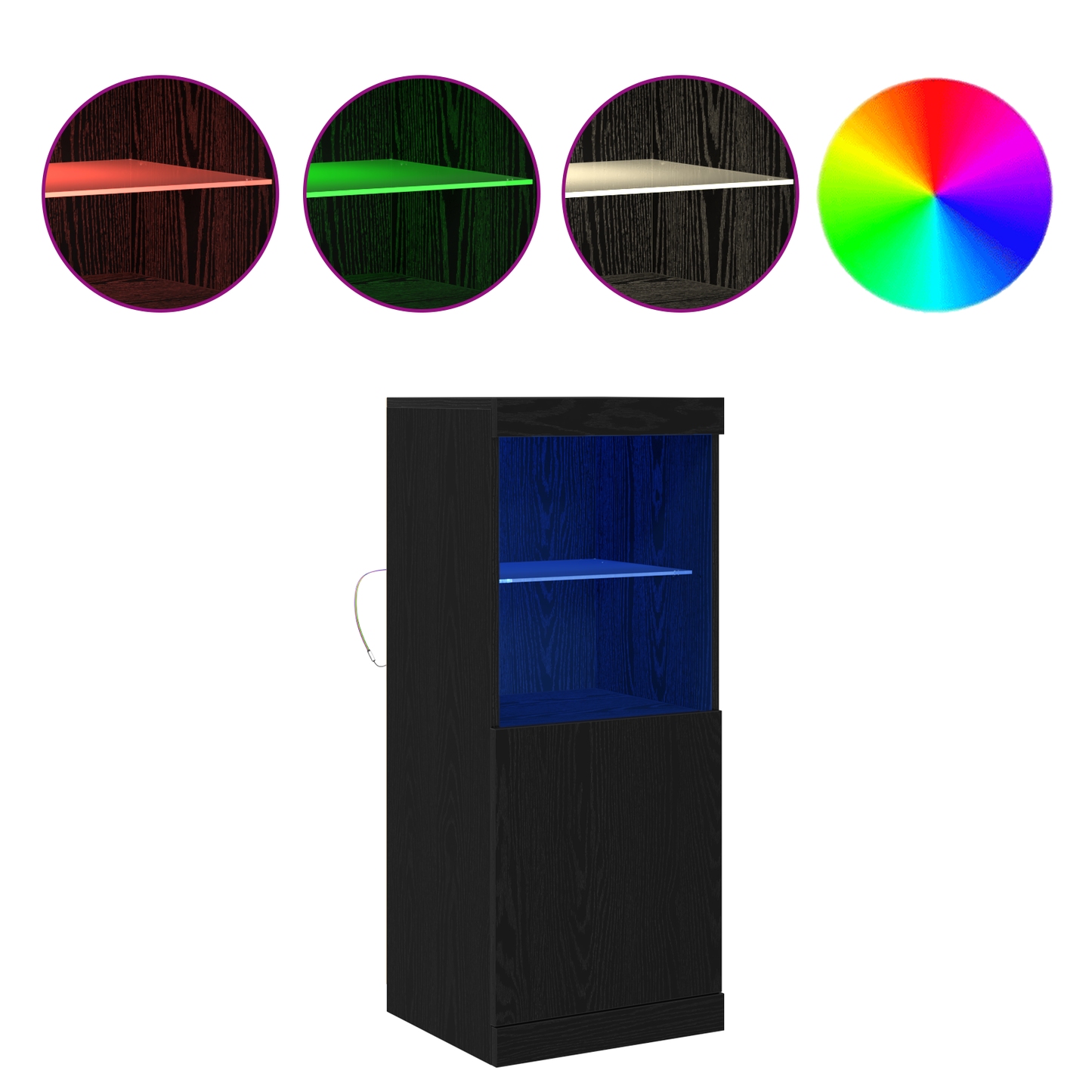 Sideboard Sort Eg 41 X 37 X 100 Cm Konstrueret Træ