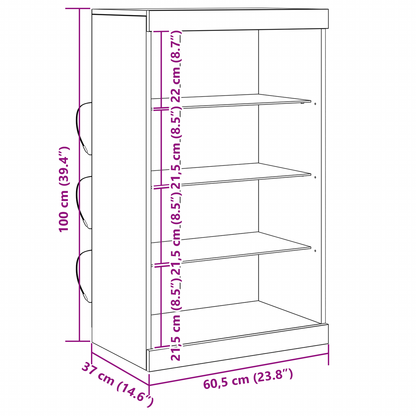 Sideboard Artisan Eg 60.5 X 37 X 100 Cm Konstrueret Træ