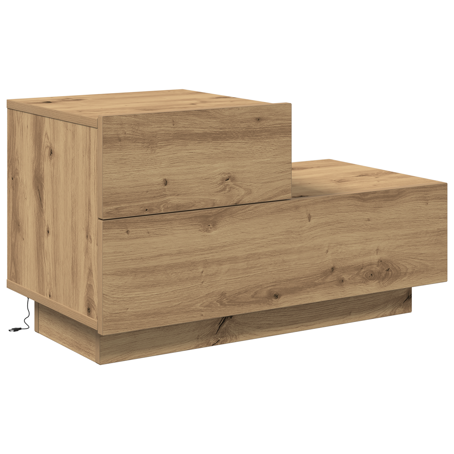 Sengebord Med Led-Lys Artisan Eg 100X36X49 Cm