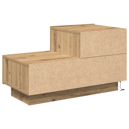 Sengebord Med Led-Lys Artisan Eg 100X36X49 Cm