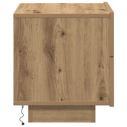Sengebord Med Led-Lys Artisan Eg 100X36X49 Cm
