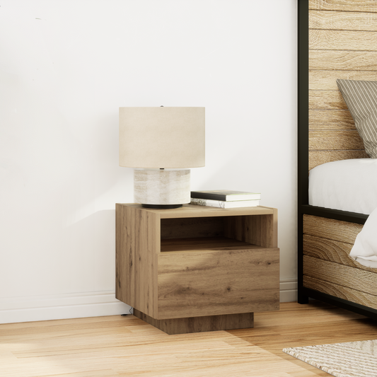Sengebord Med Led-Lys Artisan Eg 40X39X37 Cm