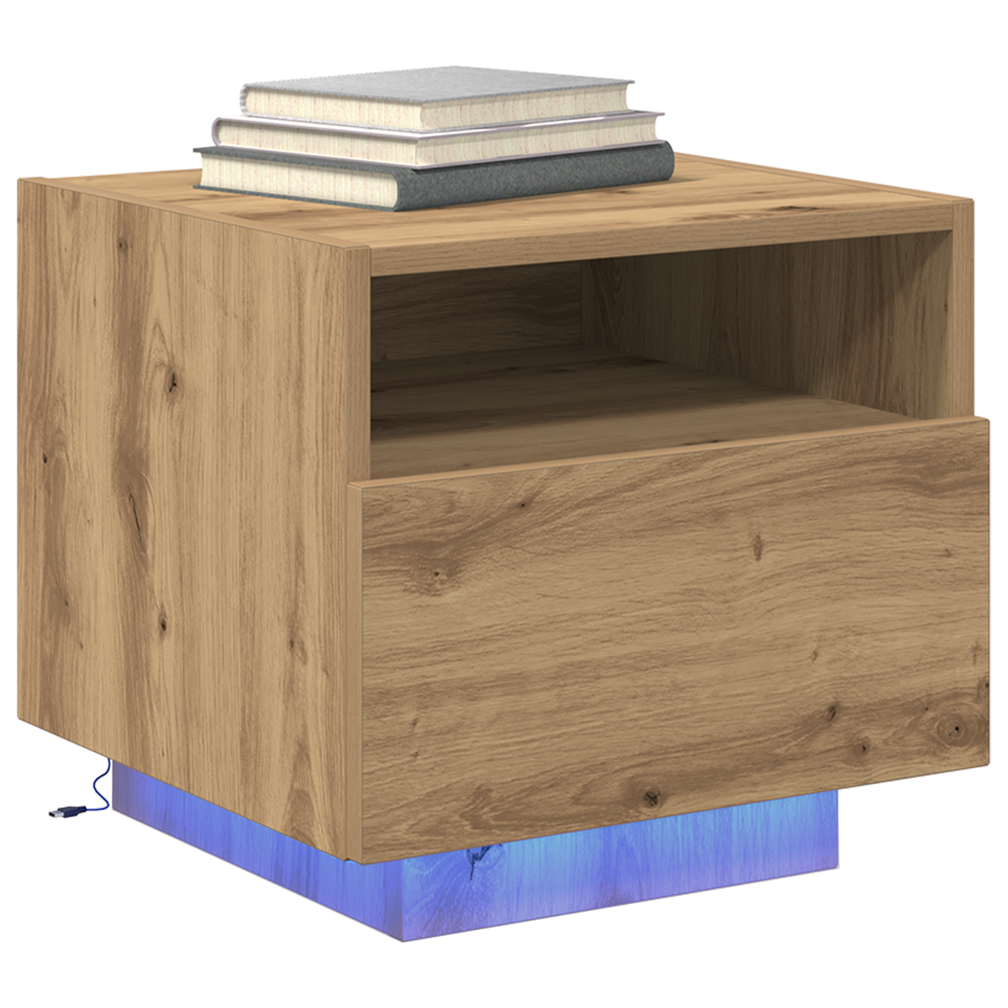 Sengebord Med Led-Lys Artisan Eg 40X39X37 Cm