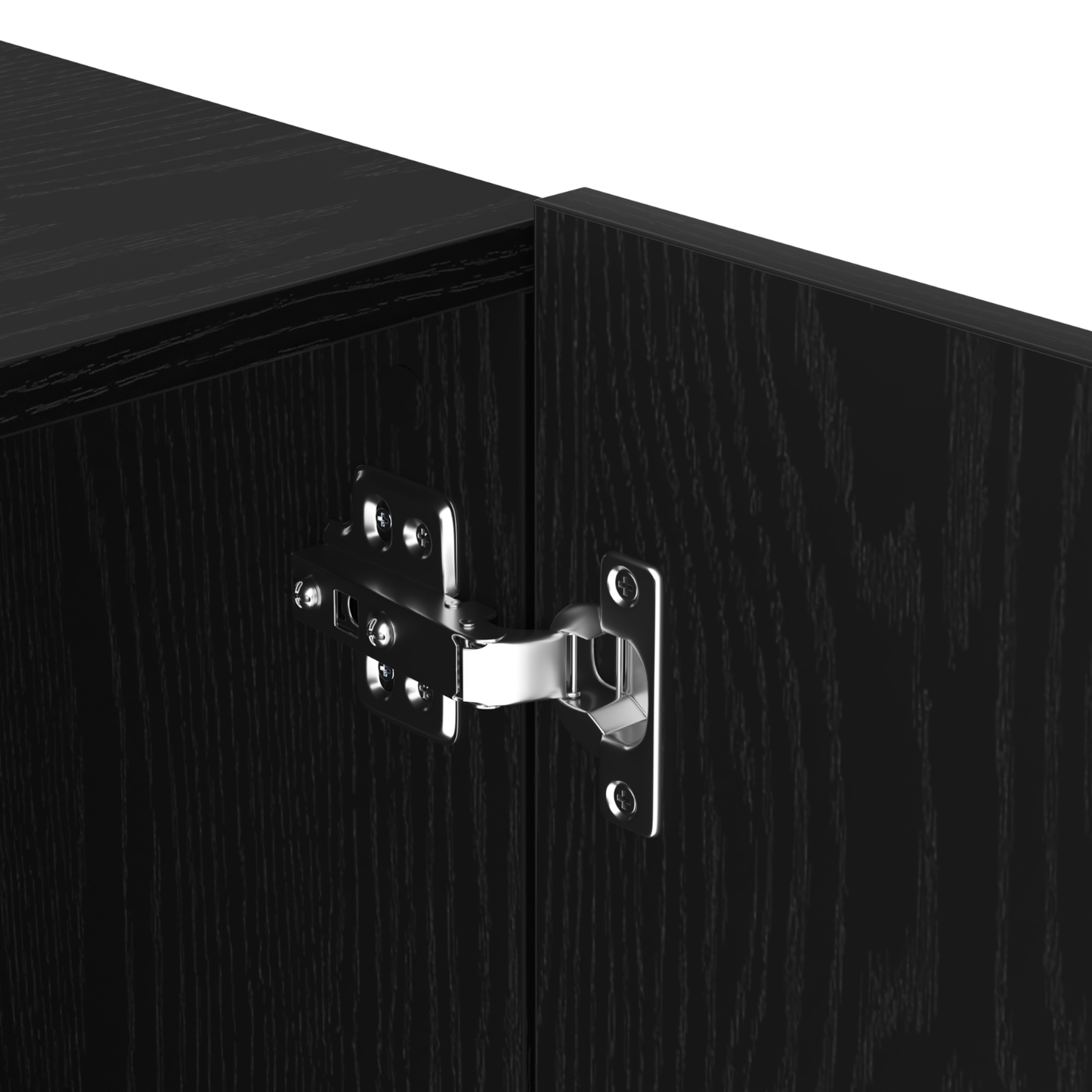 Tv-Skab Vægmonteret Sort Eg 100 X 30 X 41 Cm Konstrueret Træ