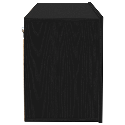Tv-Skab Vægmonteret Sort Eg 100 X 30 X 41 Cm Konstrueret Træ