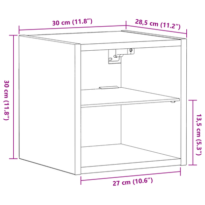 Tv-Skab 2 Dele Sort 30 X 28.5 X 30 Cm Konstrueret Træ