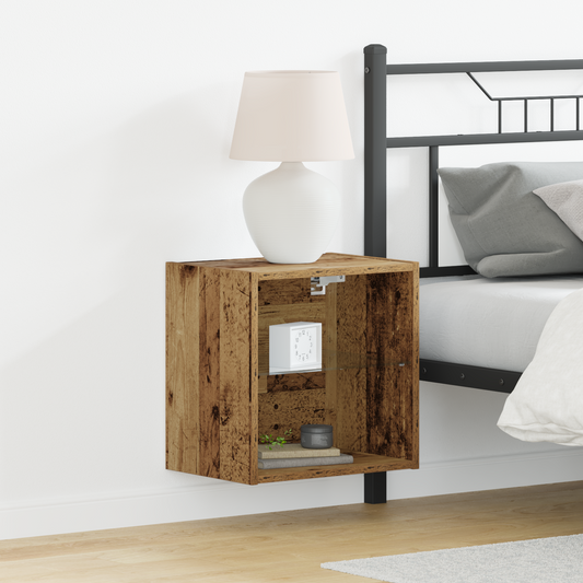 Flydende Hylde 2 Stk Gammelt Træ 40X28,5X40 Cm Konstrueret Træ