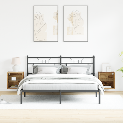 Flydende Hylde 2 Stk Gammelt Træ 40X28,5X40 Cm Konstrueret Træ