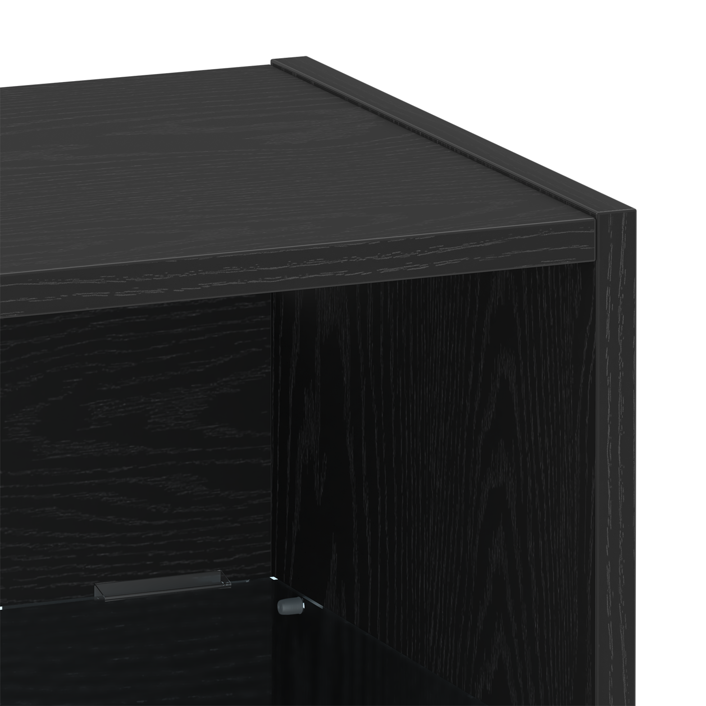 Flydende Hylde 2 Stk Sort Eg 40X28,5X40 Cm Ingeniørtræ