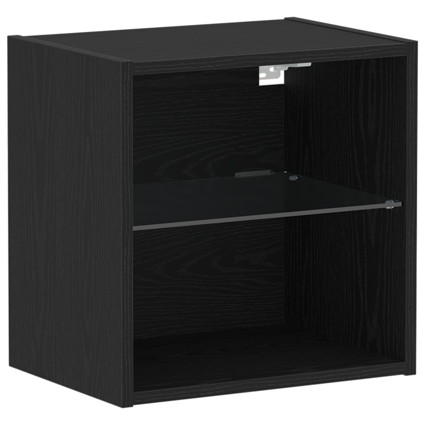 Flydende Hylde 2 Stk Sort Eg 40X28,5X40 Cm Ingeniørtræ