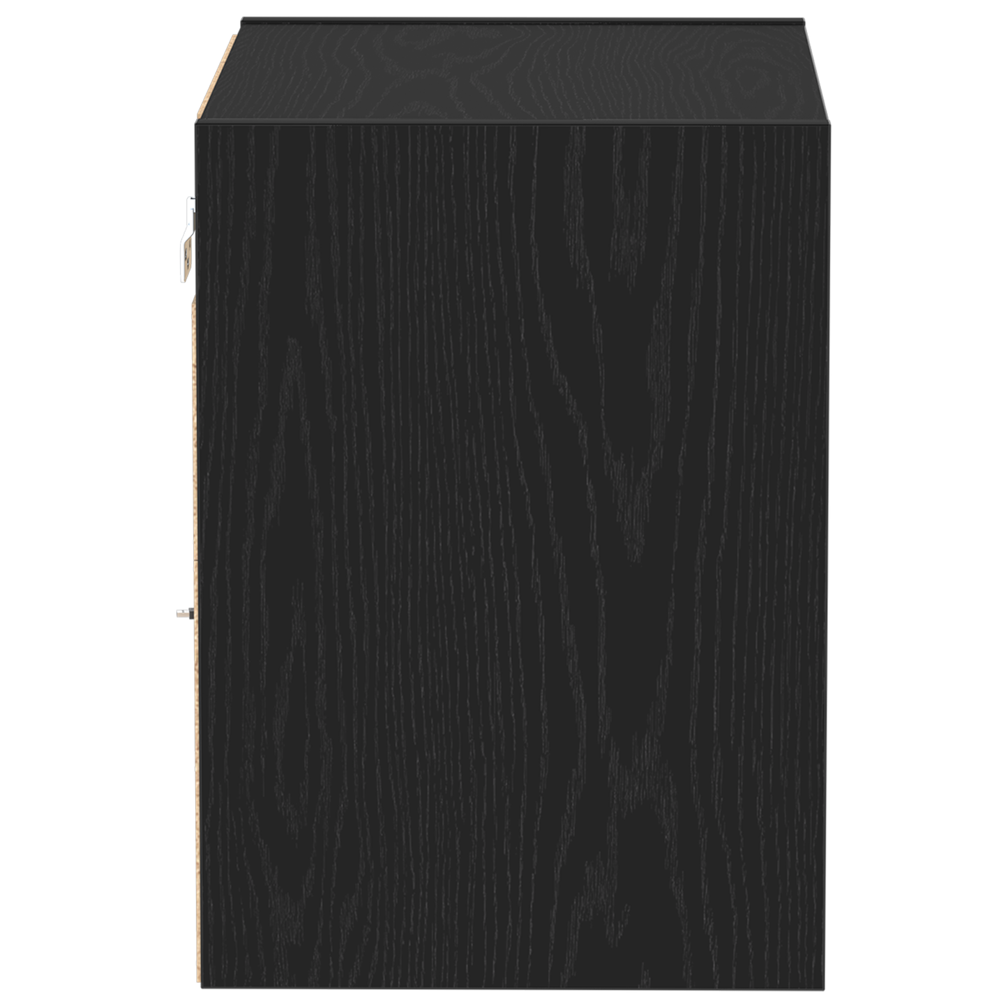 Flydende Hylde 2 Stk Sort Eg 40X28,5X40 Cm Ingeniørtræ