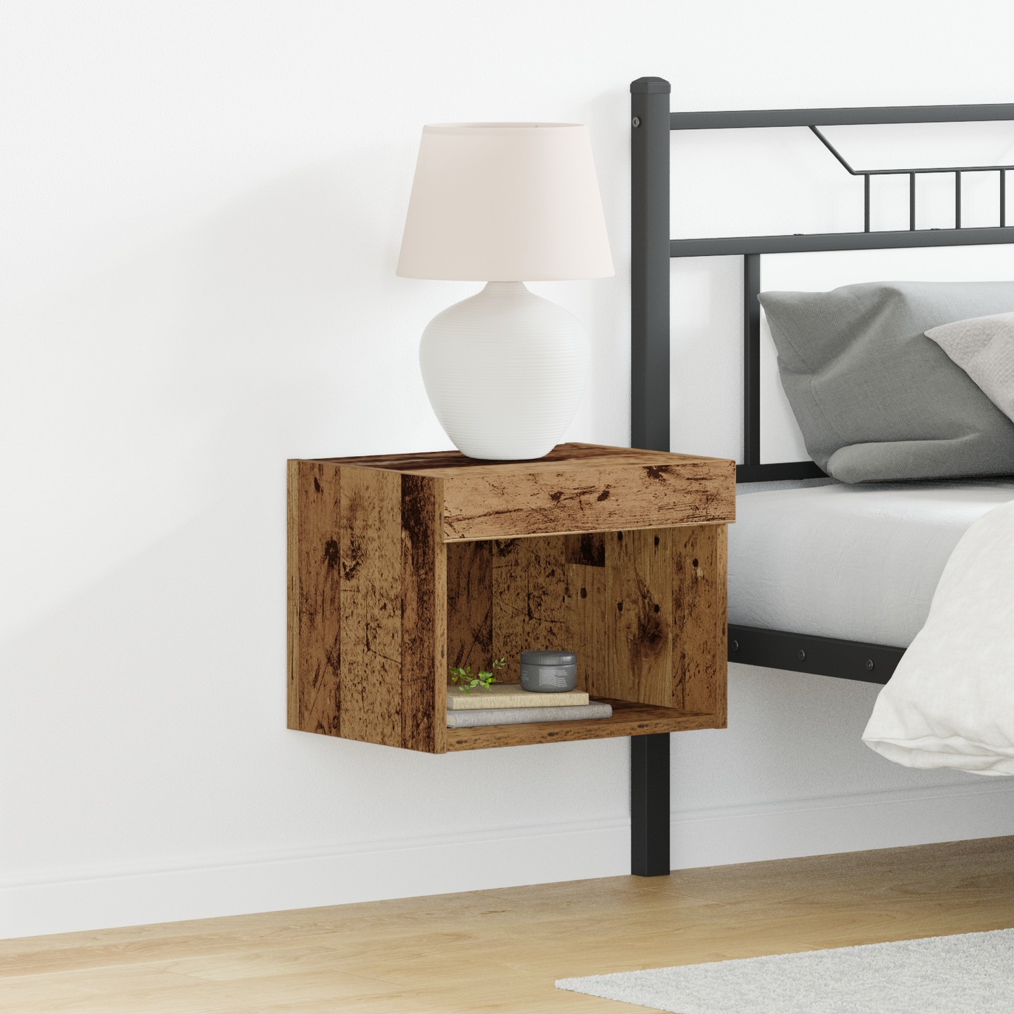 Tv-Skab Vægmonteret Gammelt Træ 40 X 30 X 30 Cm Konstrueret Træ