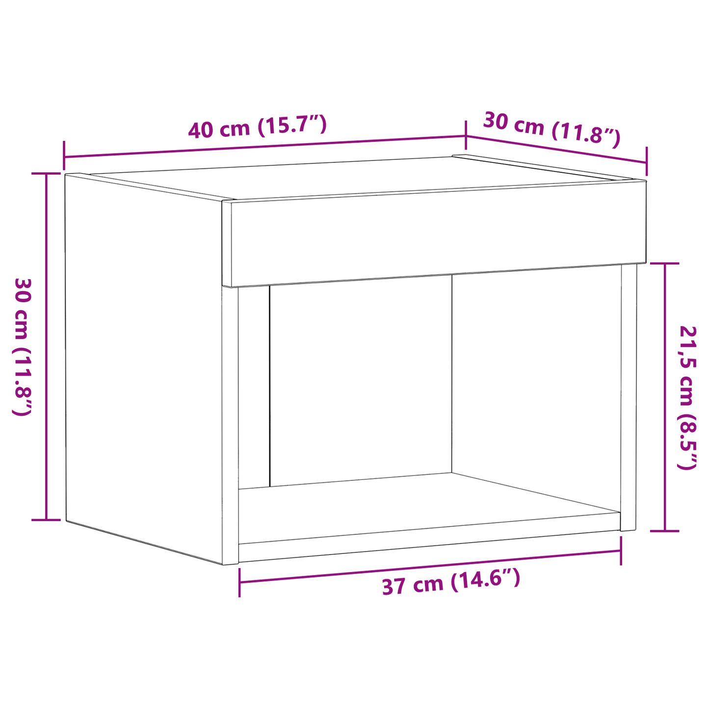 Tv-Skab 2 Dele Artisan Eg 40 X 30 X 30 Cm Konstrueret Træ