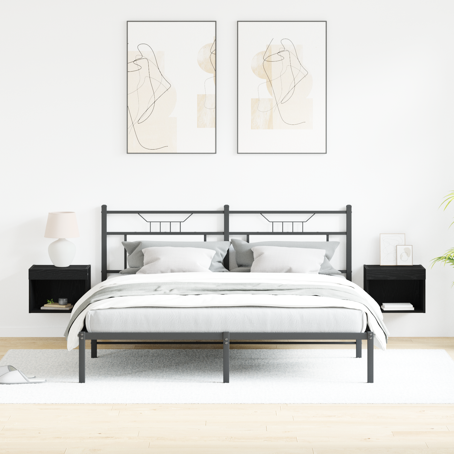 Tv-Skab 2 Dele Sort Eg 40 X 30 X 30 Cm Konstrueret Træ