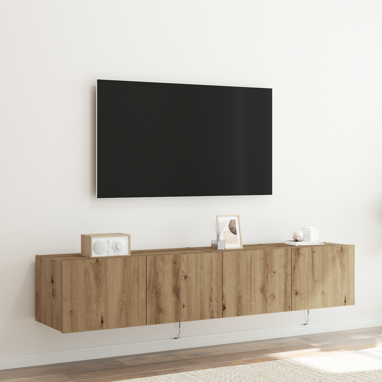 Tv Vægskab Artisan Eg 80 X 35 X 31 Cm Konstrueret Træ