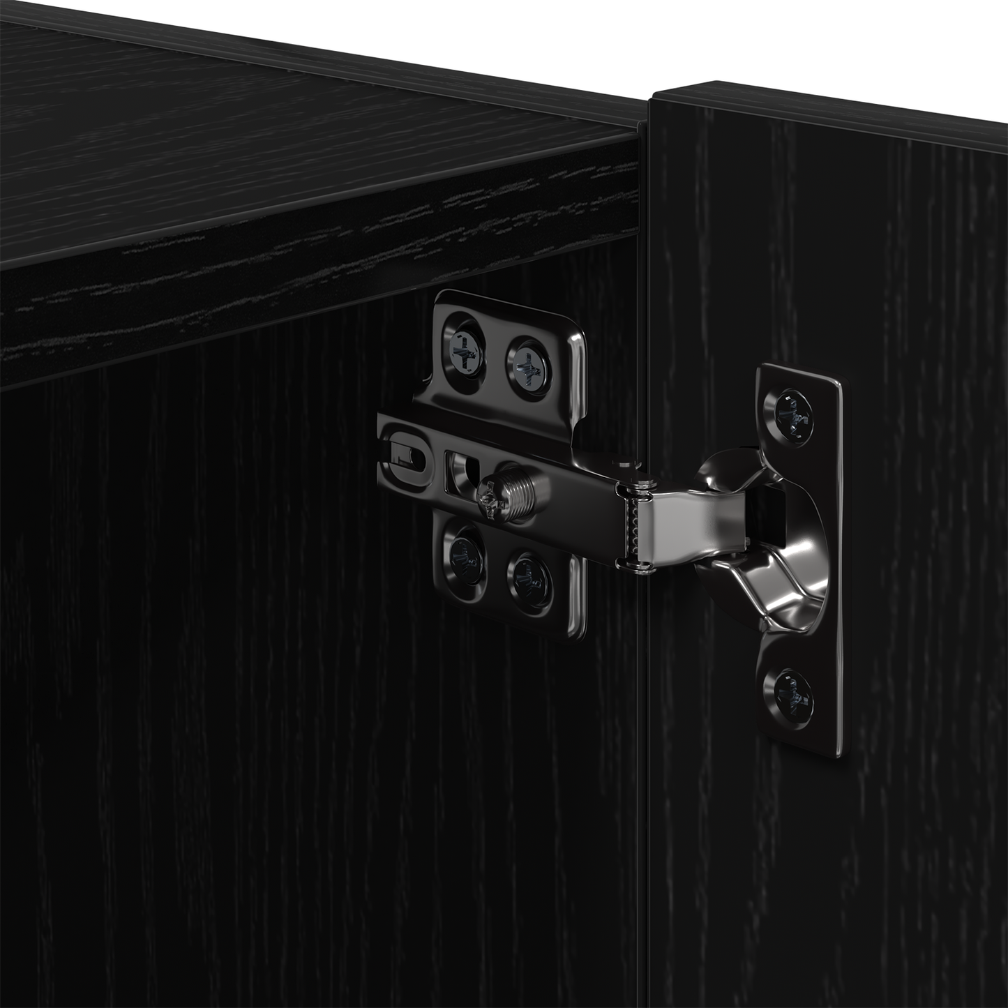 Tv Vægskab Vægmonteret Sort Eg 80 X 35 X 31 Cm Konstrueret Træ