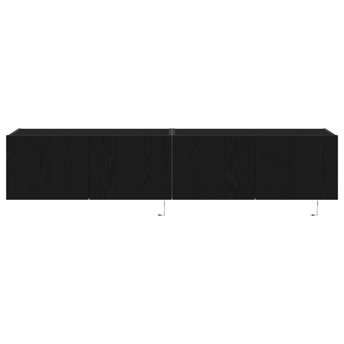 Tv Vægskab Vægmonteret Sort Eg 80 X 35 X 31 Cm Konstrueret Træ