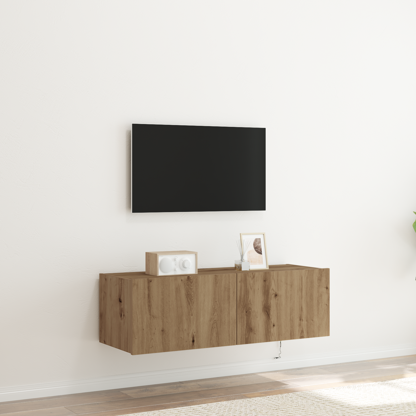 Tv Vægskab Artisan Eg 100 X 35 X 31 Cm Konstrueret Træ