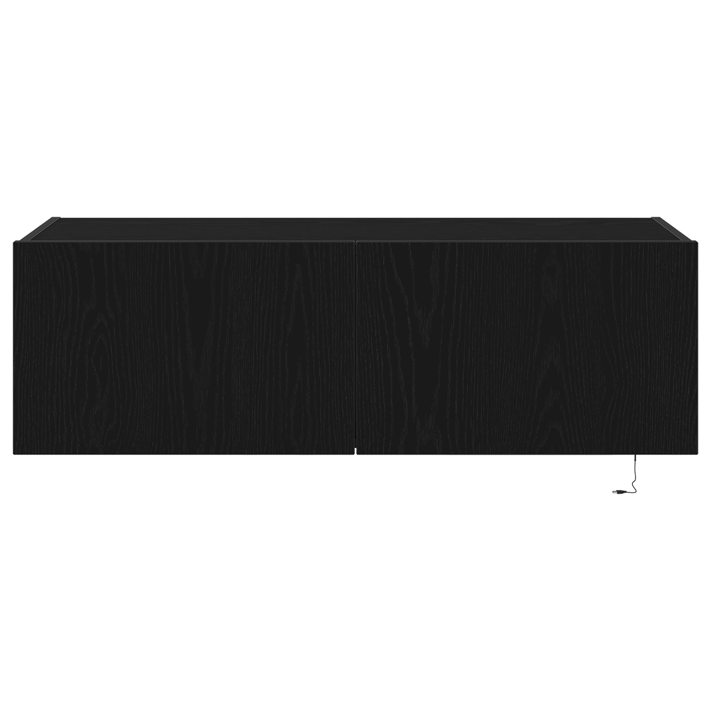 Tv Vægskab Vægmonteret Sort Eg 100 X 35 X 31 Cm Konstrueret Træ