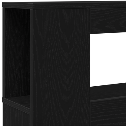 Opbevarings Hovedgærde Med Led Lys Sort Eg 220X18,5X103,5 Cm