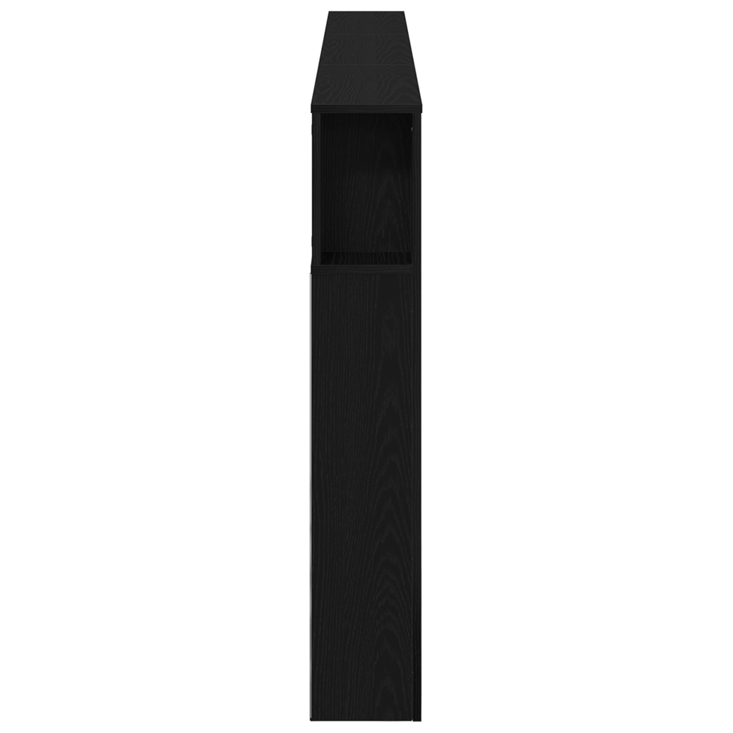 Opbevarings Hovedgærde Med Led Lys Sort Eg 220X18,5X103,5 Cm