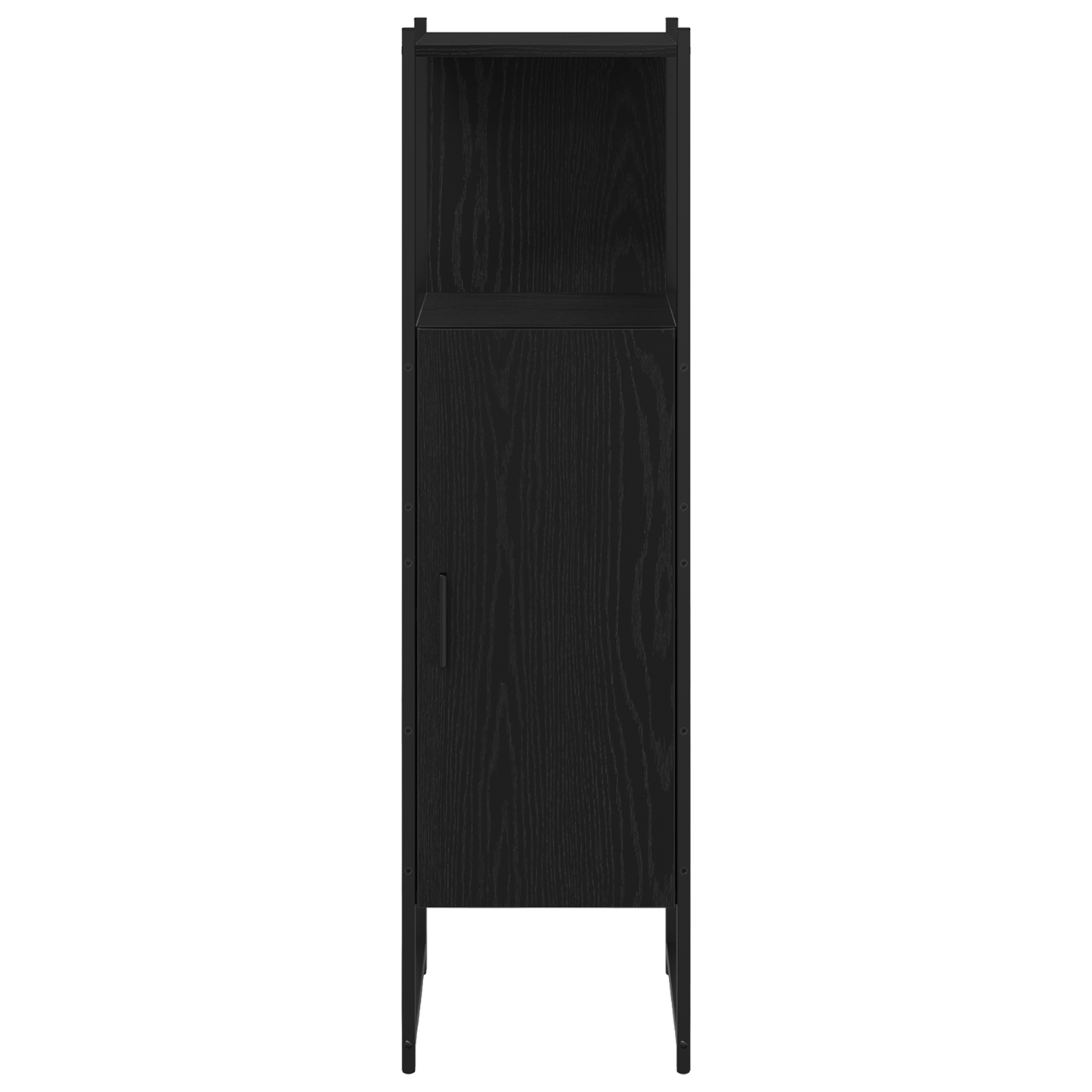 Badeværelsesskab Sort Eg 33 X 33 X 120,5 Cm Konstrueret Træ