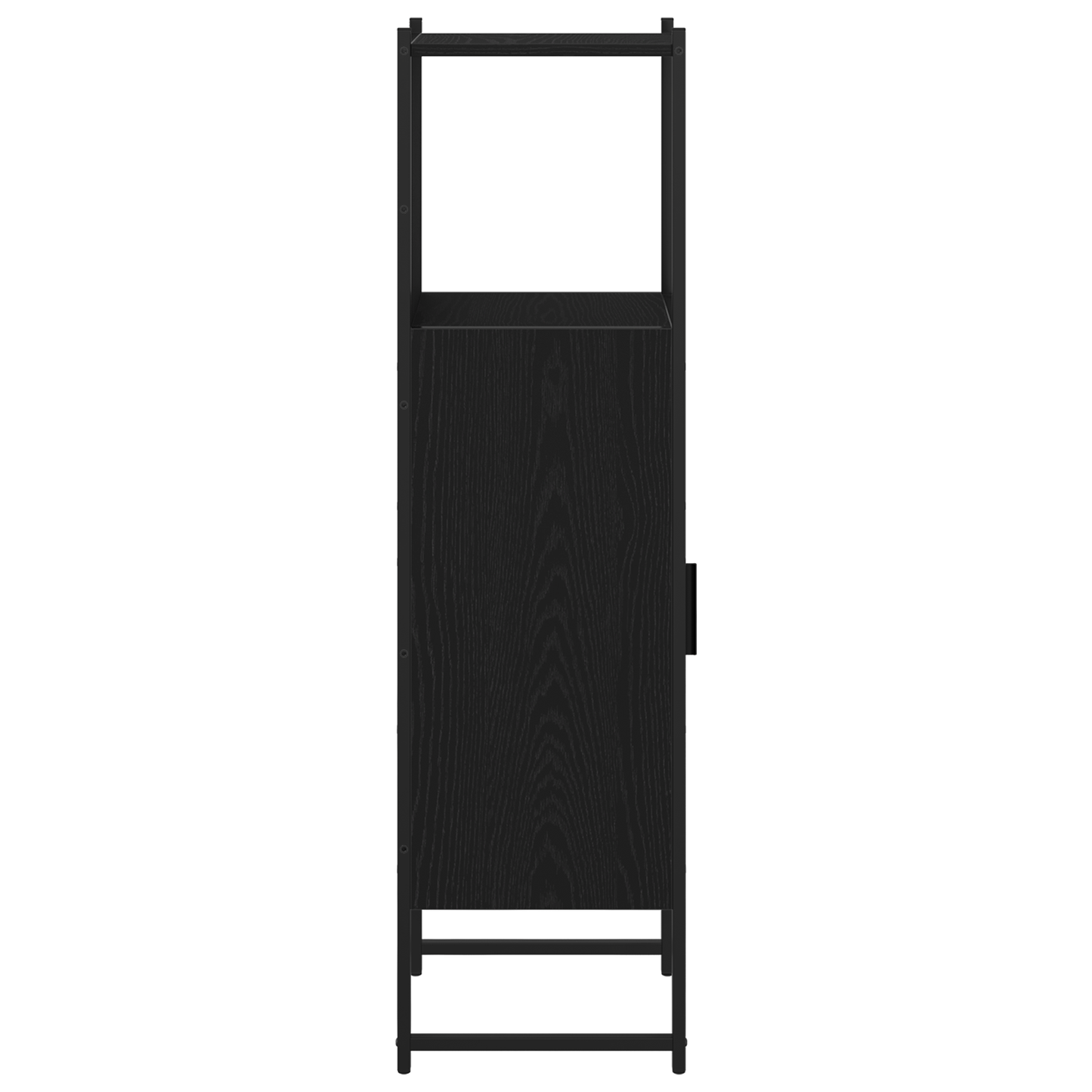 Badeværelsesskab Sort Eg 33 X 33 X 120,5 Cm Konstrueret Træ