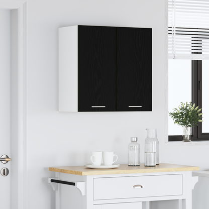 Sort Eg Hængeskab 60X31X60 Cm Lavet Af Konstrueret Træ