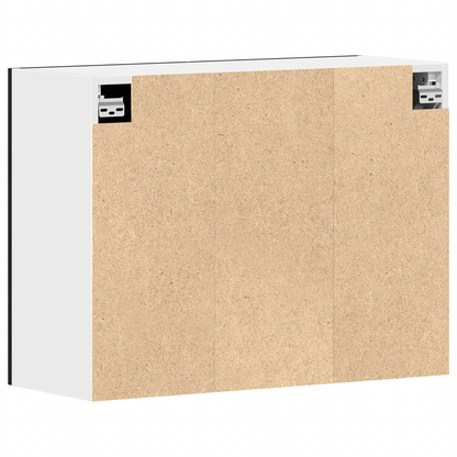 Sort Eg Hængeskab - 80X31X60 Cm - Lavet Af Konstrueret Træ