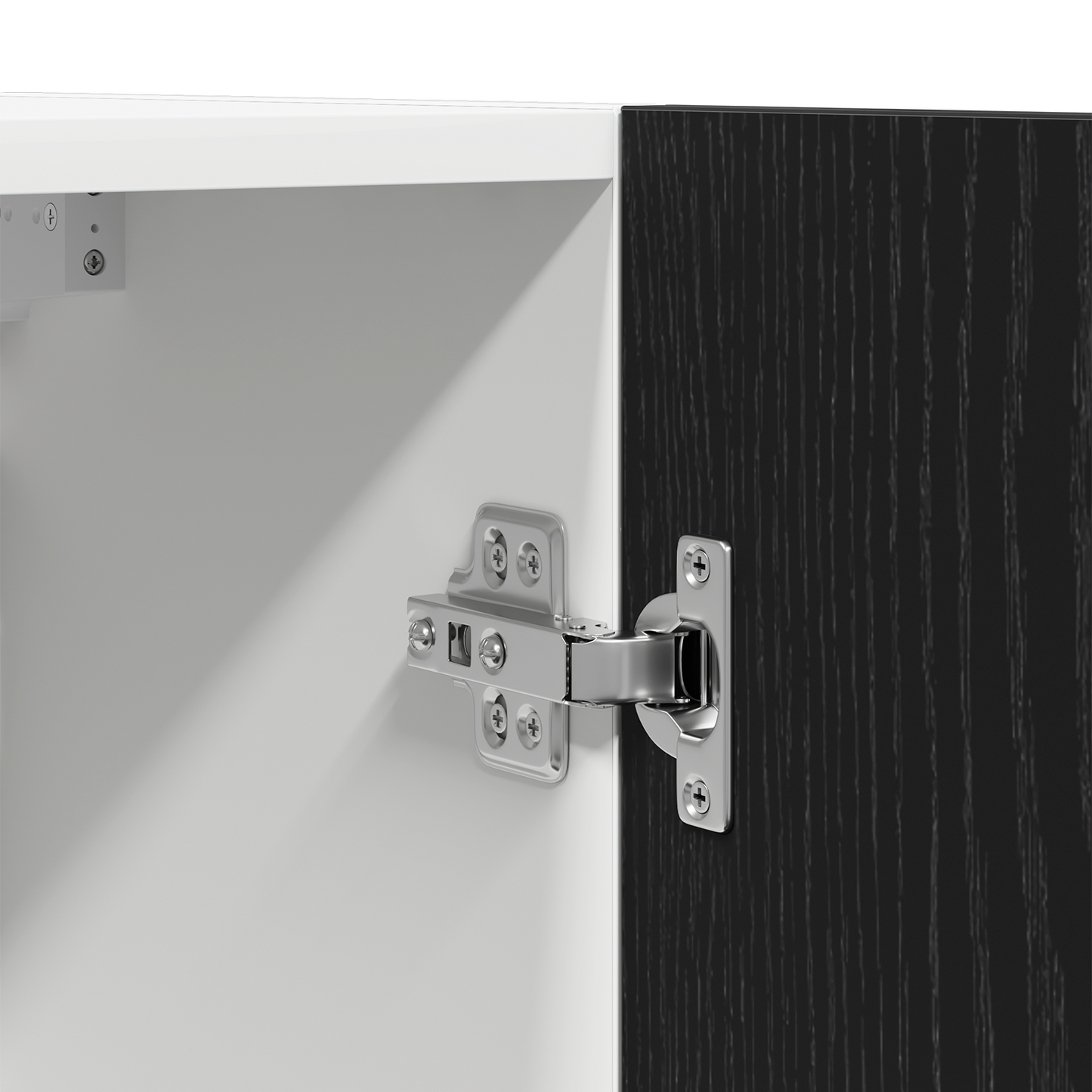 Hængende Skabe - 2 Pak - Sort Eg, 100X31X60 Cm - Fremstillet Af Konstrueret Træ
