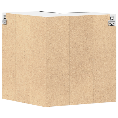 Hængende Hjørneskab - Sort Eg - 57X57X60 Cm - Fremstillet Af Konstrueret Træ