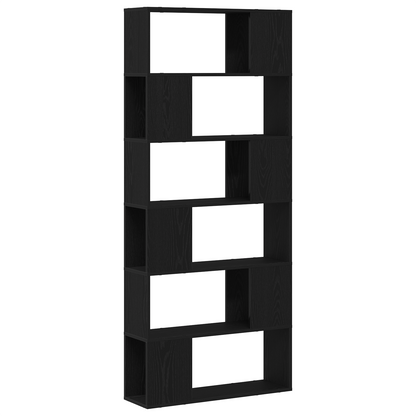 Underholdningscenter Sort 80 X 24 X 186 Cm Konstrueret Træ