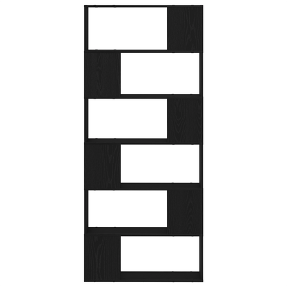 Underholdningscenter Sort 80 X 24 X 186 Cm Konstrueret Træ