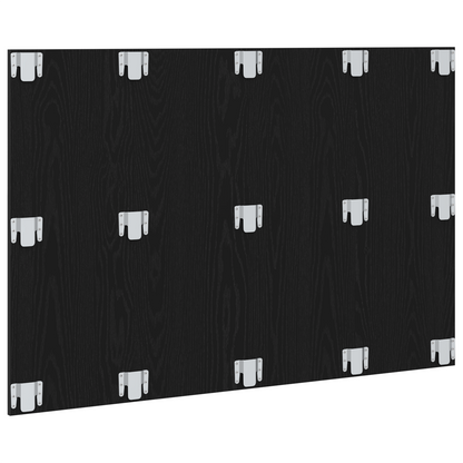 Seng Hovedgærde Sort Eg 120X1,5X80 Cm Konstrueret Træ