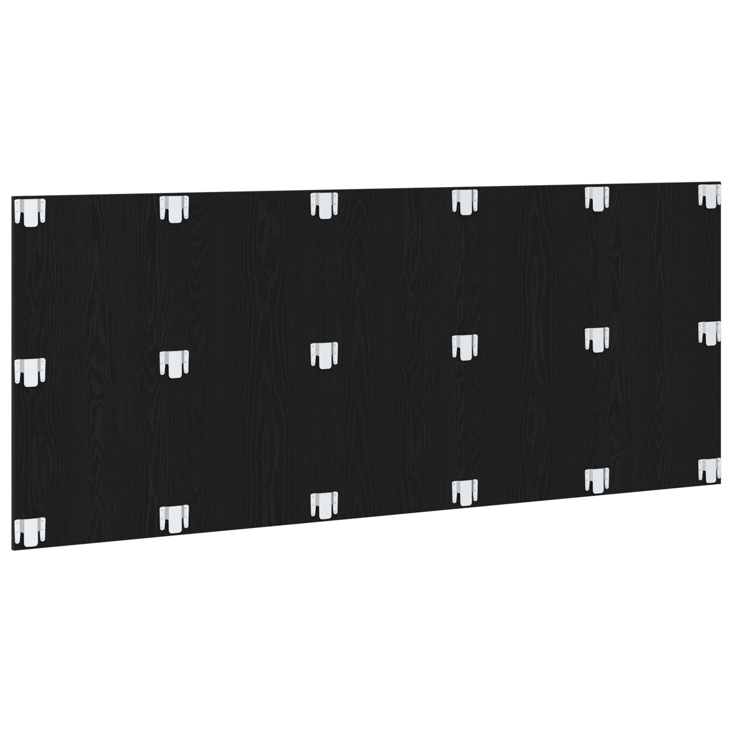 Seng Hovedgavl Sort Eg 200X1,5X80 Cm Ingeniørtræ