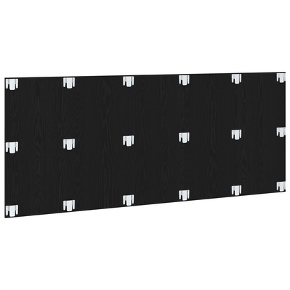Seng Hovedgavl Sort Eg 200X1,5X80 Cm Ingeniørtræ