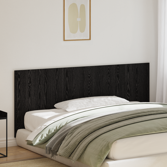 Seng Hovedgavl Sort Eg 200X1,5X80 Cm Ingeniørtræ