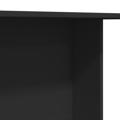 Spisebord Sort 100X60X75 Cm Ingeniørtræ