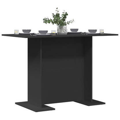 Spisebord Sort 100X60X75 Cm Ingeniørtræ