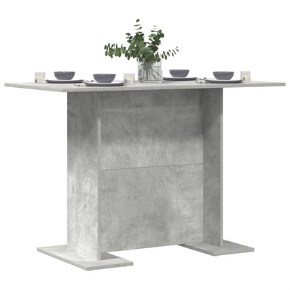 Spisebord Beton Grå 110X60X75 Cm Konstrueret Træ