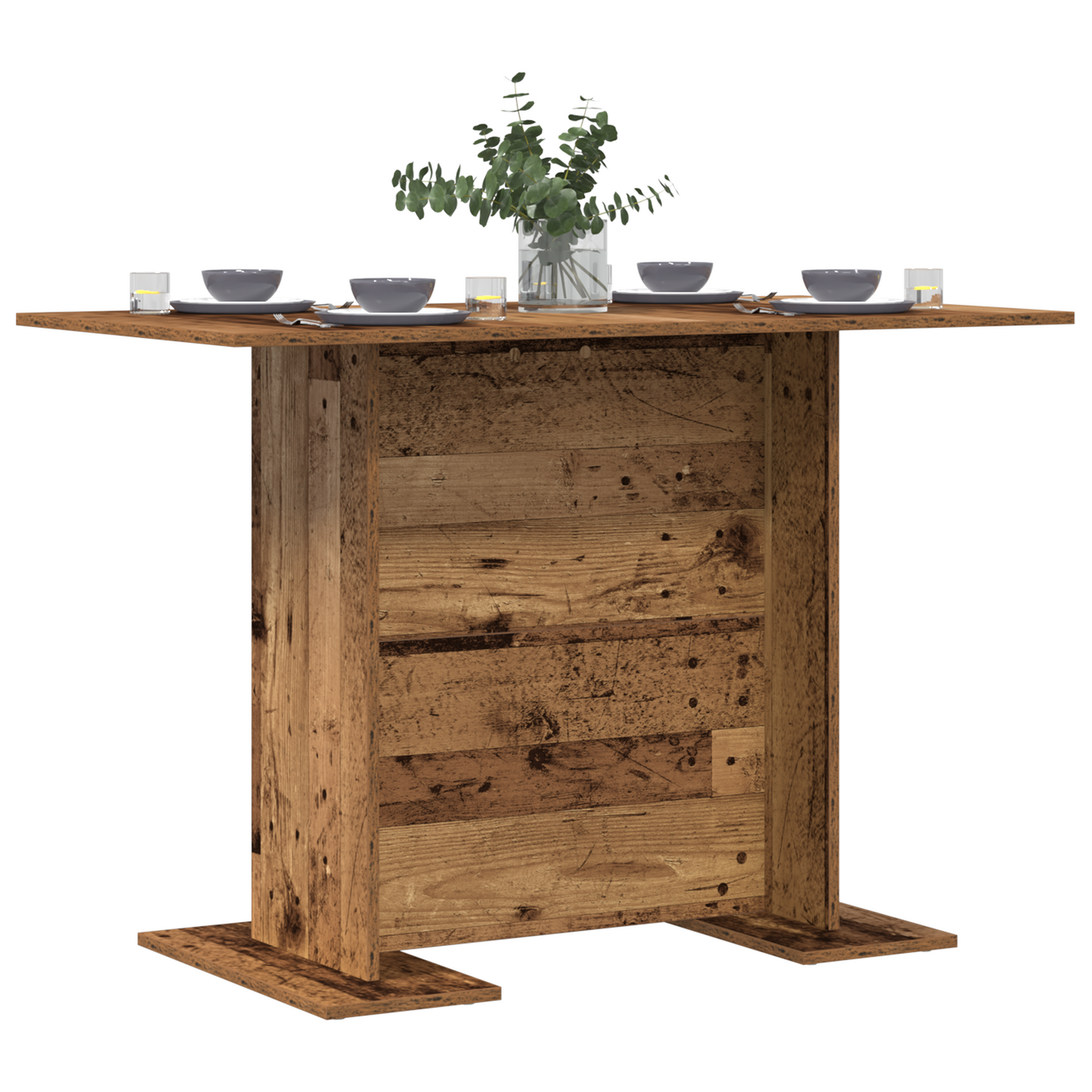 Spisebord Gammelt Træ 110X60X75 Cm Konstrueret Træ
