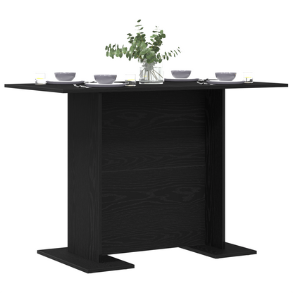 Spisebord Sort Eg 110X60X75 Cm Konstrueret Træ