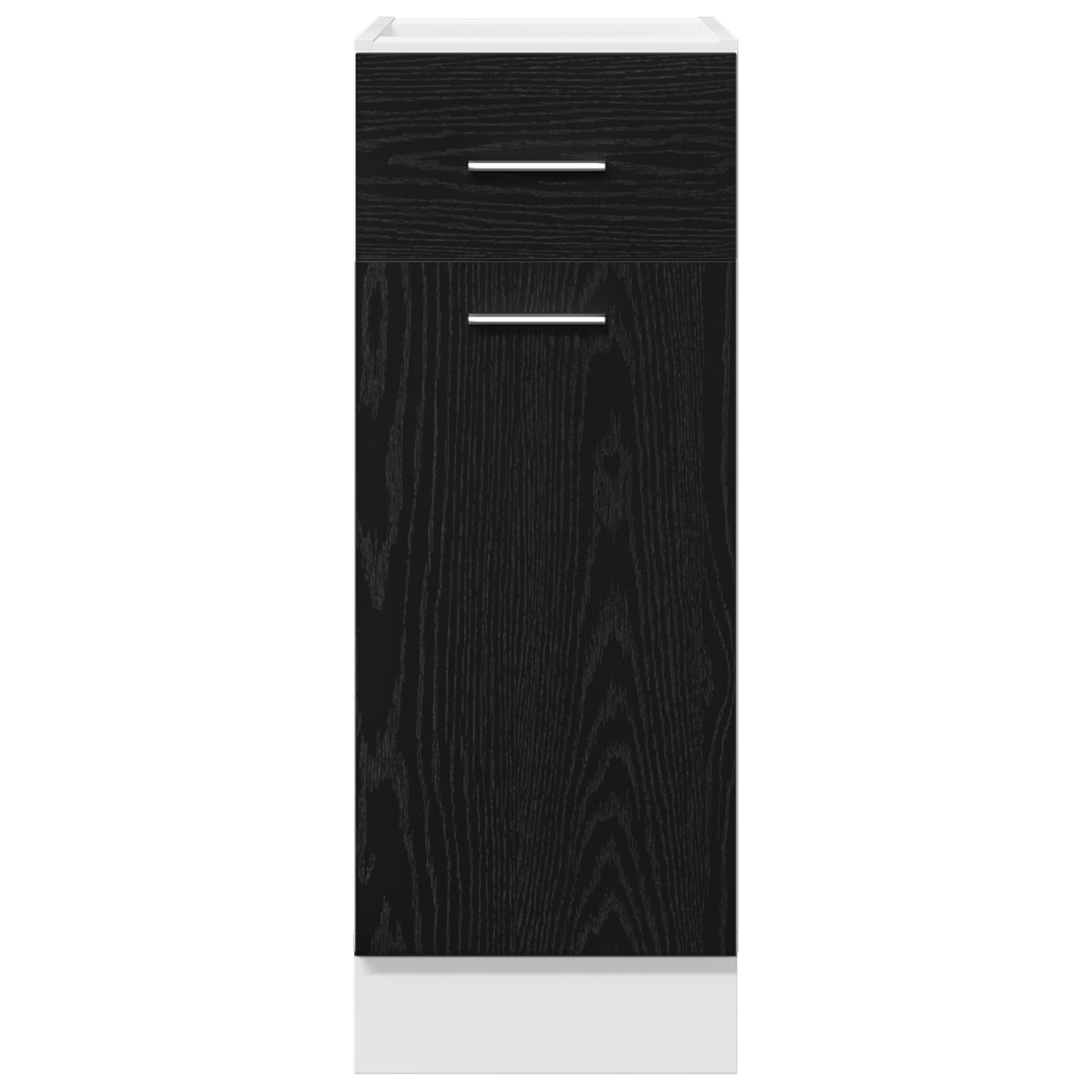 Sort Eg Skuffe Bundskab - 30X46X81.5 Cm
