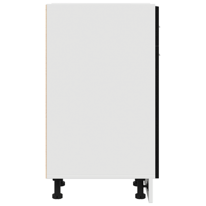 Sort Eg Skuffe Bundskab - 30X46X81.5 Cm