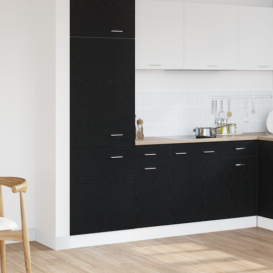 Sort Eg Skuffe Bundskab - 30X46X81.5 Cm